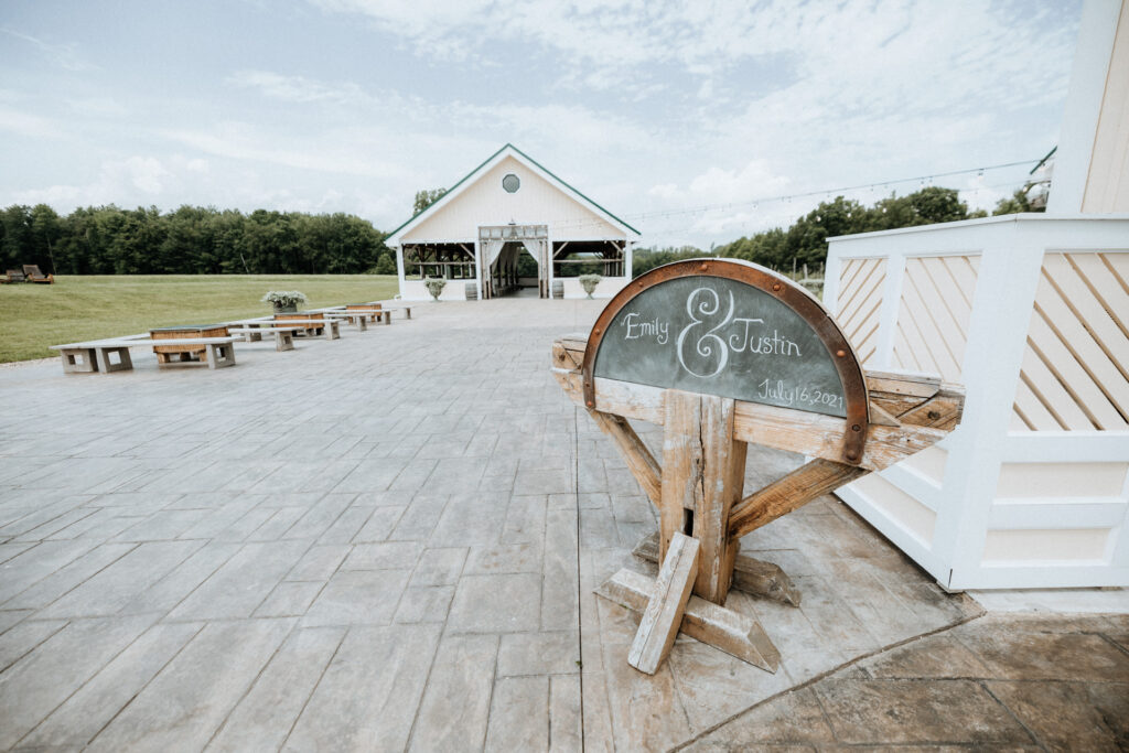 detail of reception space at valley view farm